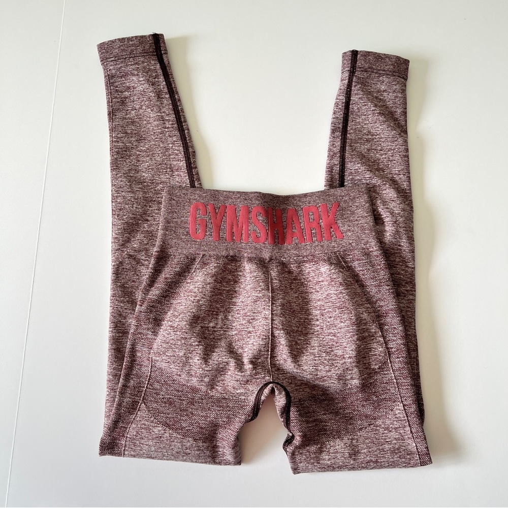 Gymshark High Waist Flex Workout Berry/Rose Seamless Leggings Size XS